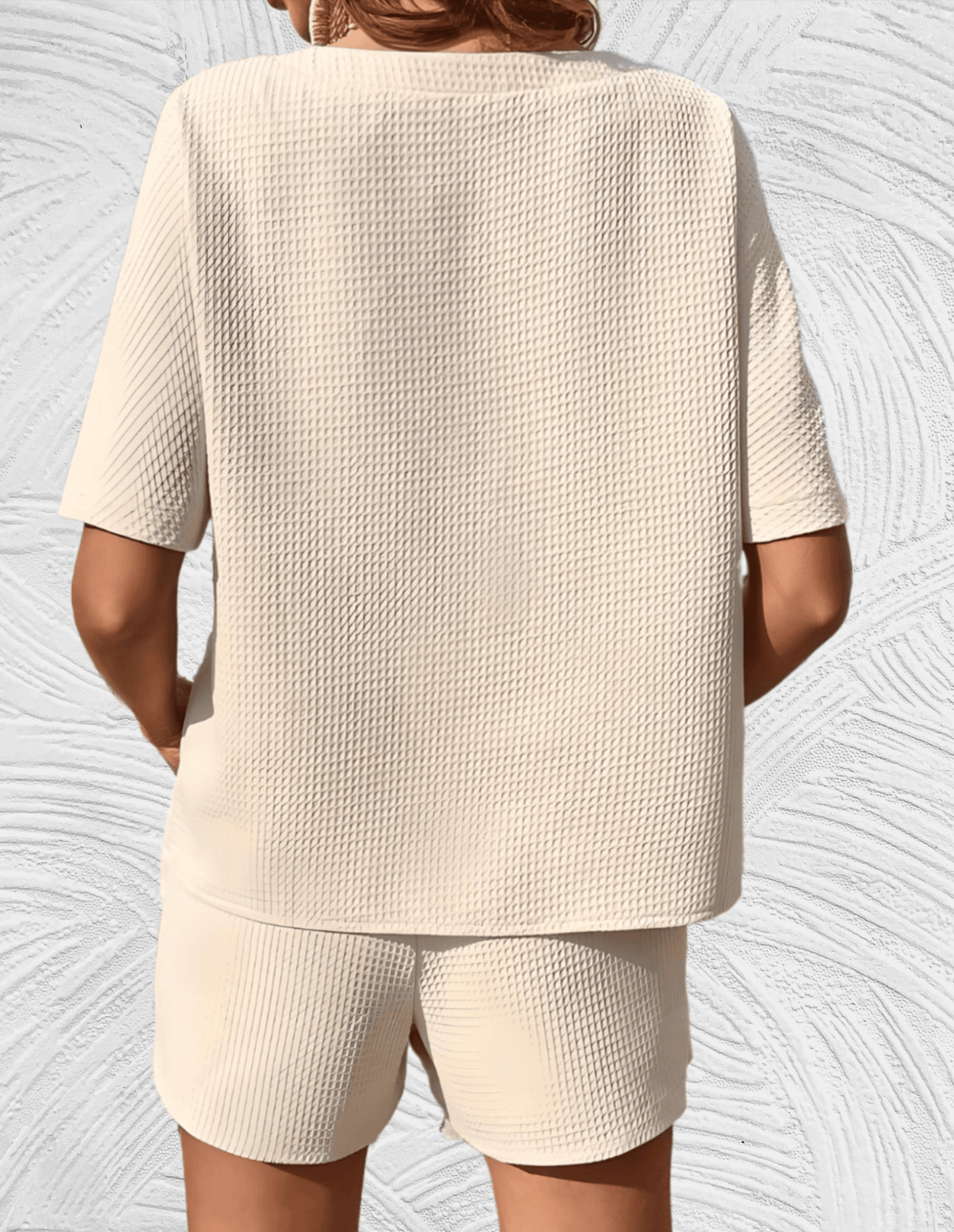 Polo Ralph LaurenWomen's White Terry Collar Shirt & Shorts Set