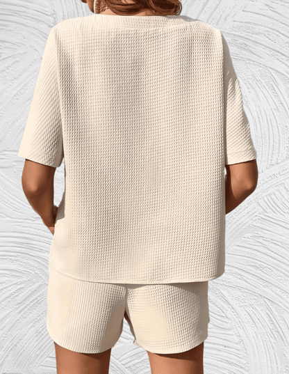Polo Ralph LaurenWomen's White Terry Collar Shirt & Shorts Set